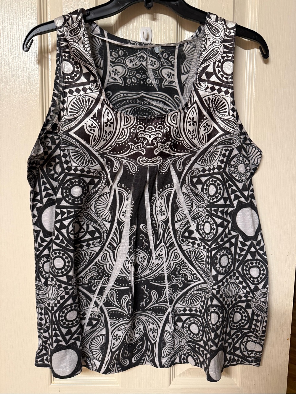 Black and white blouse